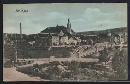 AK Tuttlingen, Flusspartie mit Brücke