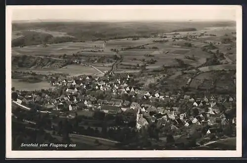 AK Sennfeld / Baden, Gesamtansicht, Fliegeraufnahme