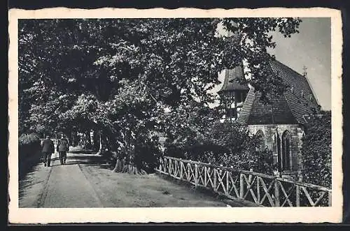 AK Mühlhausen / Thür., Partie am Hohen Graben mit Petrikirche