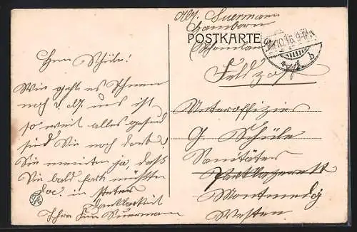 AK Essen /Ruhr, Stadtpartie mit Terrasse und Musikpavillon