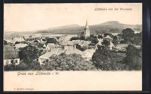 AK Lübbecke i. W., Blick von der Westseite