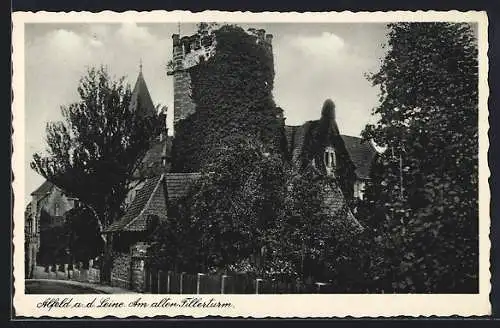 AK Alfeld / Leine, Partie am alten Fillerturm