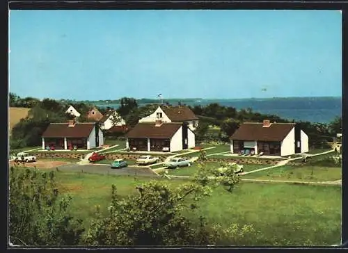 AK Glücksburg-Bockhol, Blick auf die Ferienhäuser