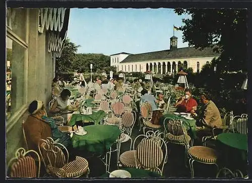 AK Norderney, Kur-Cafe am Kurplatz, Terrasse