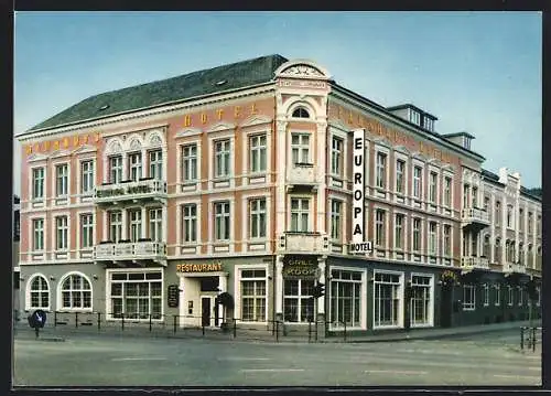 AK Flensburg, Das Hotel Europa, Rathausstrasse 1-5