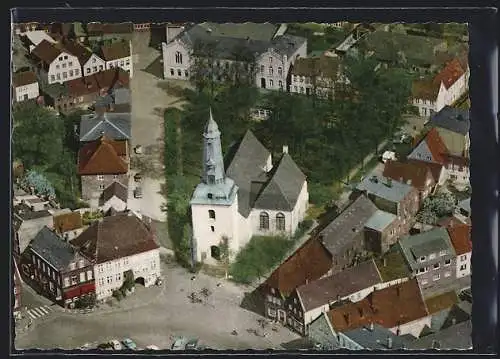 AK Glückstadt /Elbe, Die Ev.-luth. Stadtkirche, Fliegeraufnahme