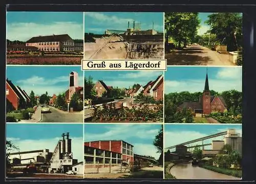 AK Lägerdorf, Der Tagebau, die Kirche, Industriegelände am Fluss