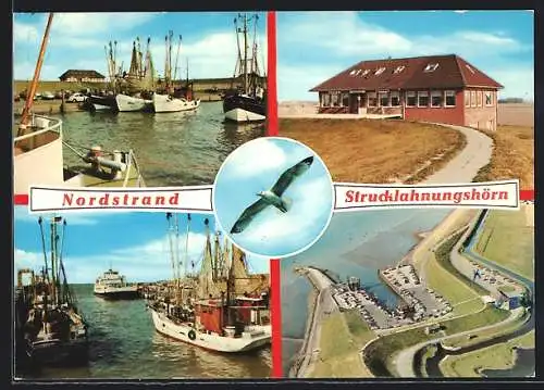 AK Nordstrand, Strucklahnungshörn, Meerespartien mit Segelbooten