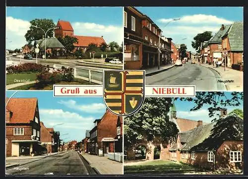 AK Niebüll, Deezbüll, Hauptstrasse, Kirche