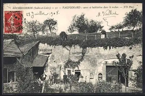 AK Rochecorbon /I.-et-L., Vaufoinard, Caves et habitation dans le rocher