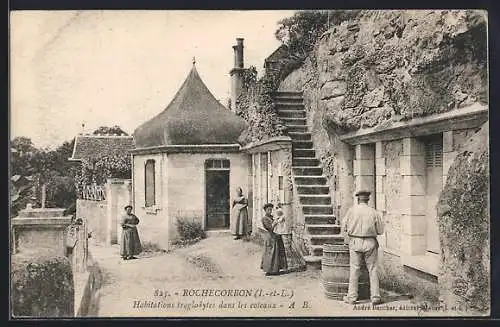 AK Rochecorbon, Habitations troglodytes dans les Coteaux