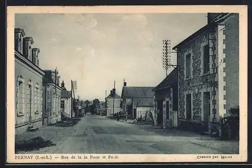 AK Pernay /I.-et-L., Rue de la Poste