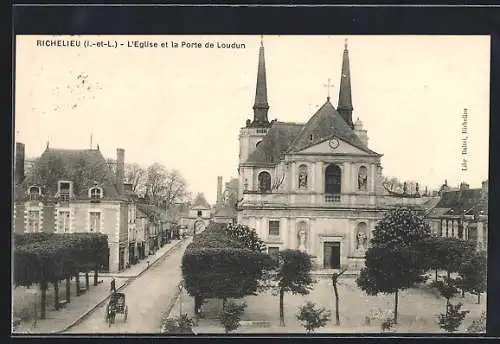 AK Richelieu, L` Eglise, Rue et Porte de Loudun