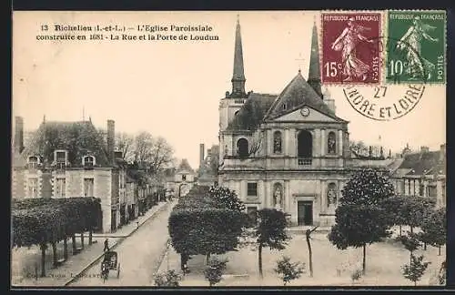 AK Richelieu, L` Eglise, Rue et Porte de Loudun