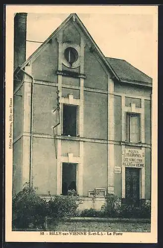 AK Rilly-sur-Vienne, La Poste