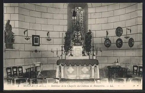 AK Mouzay /I.-et-L., Intérieur de la Chapelle du Château de Beautertre