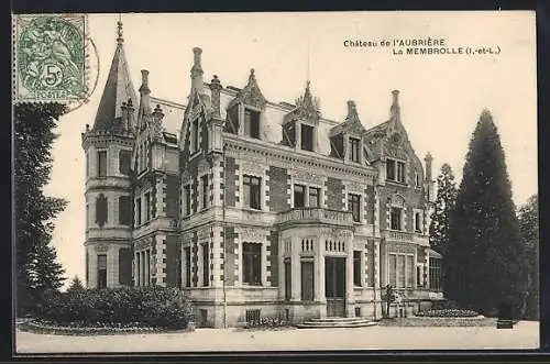 AK La Membrolle /I.-et-L., Château de l`Aubrière