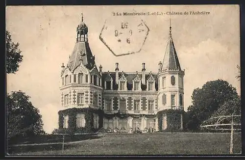 AK La Membrolle /I.-et-L., Château de l`Aubrière