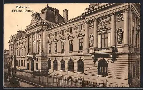 AK Bukarest, Blick auf die National-Bank