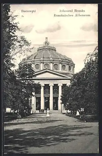 AK Bucuresti, Rumänisches Atheneum mit Anlagen