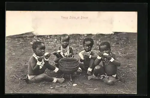 AK South Africa, Young Zulus at Dinner