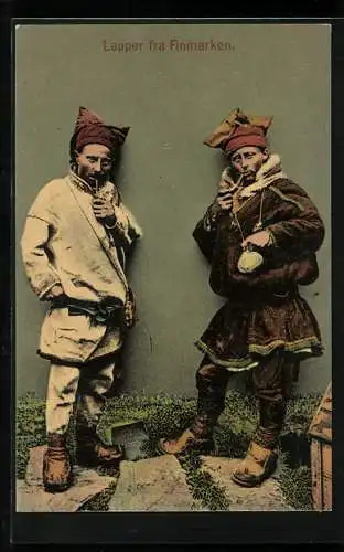 AK Lapper fra Finmarken, Zwei norwegische Männer in traditioneller Kleidung