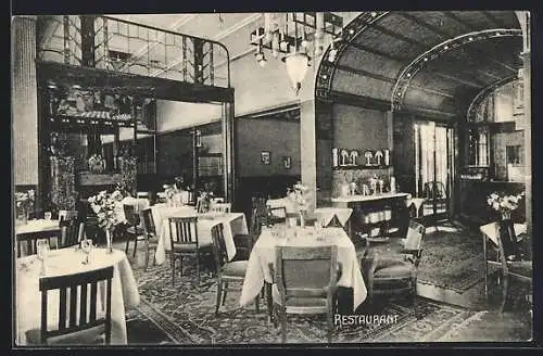 AK Hamburg-Neustadt, Restaurant im Grand-Hotel Vier Jahreszeiten