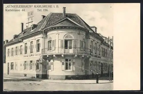 AK Karlsruhe, Partie Künstlerhaus in der Karlstrasse 44