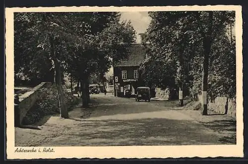 AK Achterwehr / Holst., Ortspartie mit Gasthaus