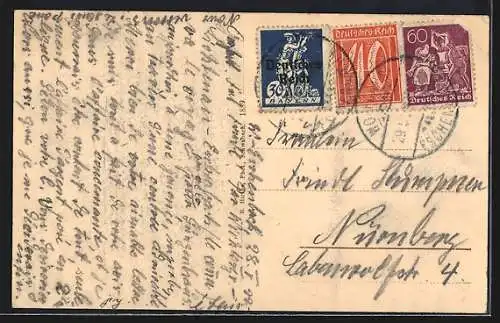 AK Eschenbach / Mittelfranken, Totalansicht mit Kirche