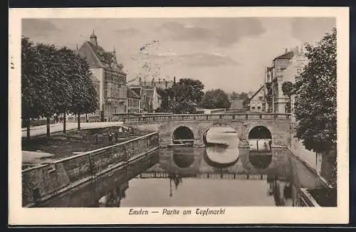 AK Emden / Ostfriesland, Partie am Topfmarkt