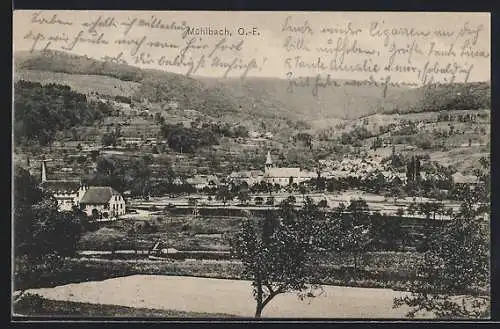 AK Mühlbach /O.-E., Ortsansicht aus der Vogelschau