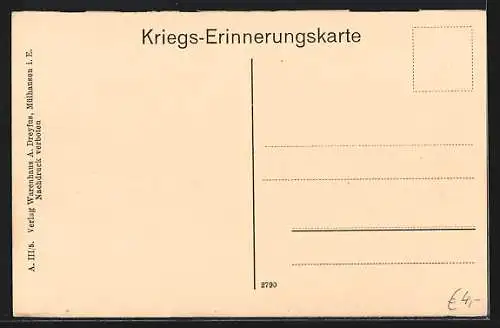 AK Sennheim, Hauptstrasse nach der Beschiessung