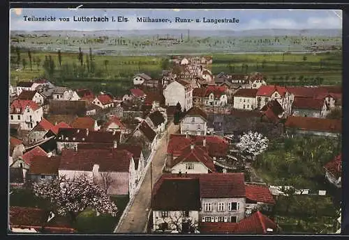 AK Lutterbach i. Els., Mülhauser-, Runz- und Langestrasse