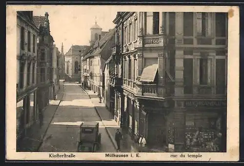 AK Mülhausen i. E., Buchhandlung Meyer in der Klosterstrasse