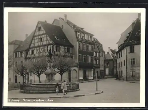 AK Kolmar, Strassenpartie am Schwarzenbergplatz