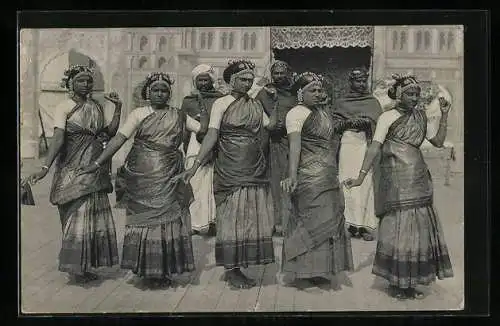 AK Gustav Hagenbeck`s indische Völkerschau, Indische Tänzerinnen