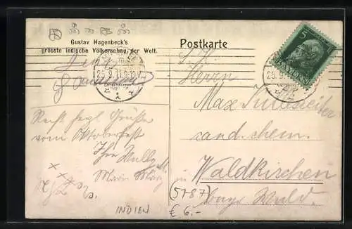 AK Gustav Hagenbeck`s indische Völkerschau, Indische Tänzerinnen