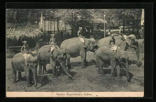 AK Gustav Hagenbeck`s Indien, Völkerschau