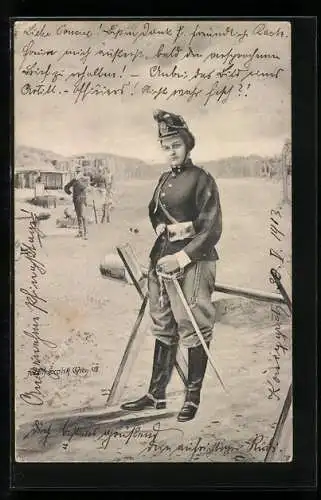 AK Frau in Soldatenuniform mit Säbel