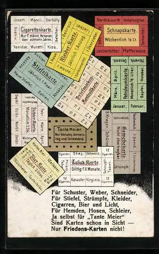 AK Für Schuster, Weber, Schneider..., Bezugskarten