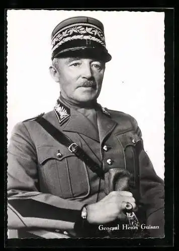 AK General Henri Guisan, Brustportrait schweizer Heerführer