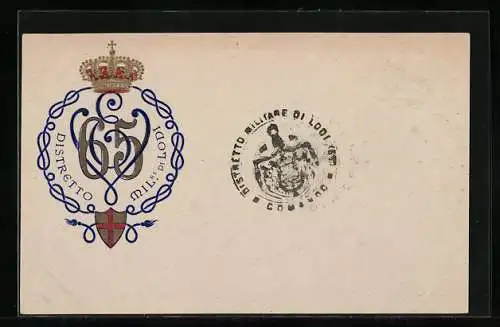 AK 65. Distretto Militare di Lodi