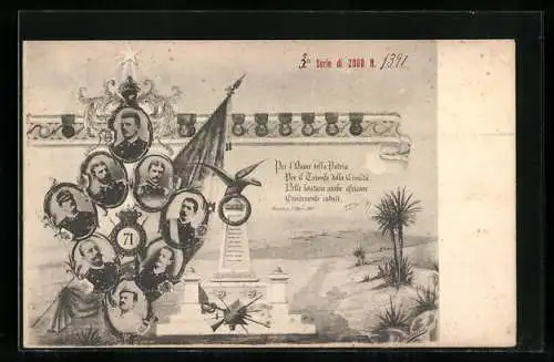 AK Portraits von Heerführer und Soldaten des Infanterie-Regiment Nr. 71