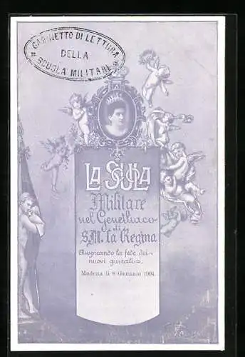 AK Modena, La Scuola Militare ne Genetliaco di S. M. La Regina