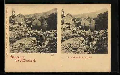 AK Mörsdorf, Inondation du 3 Juin 1898