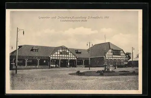 AK Schweidnitz, Gewerbe- und Industrie-Ausstellung 1911, Landwirtschaftliche Halle