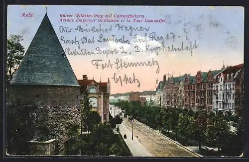 AK Metz, Kaiser Wilhelm-Ring mit Camouffeturm