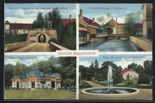 AK Magyaróvár, Varkapu, Föhere ligeti pavillon, A Lajta Malomaga