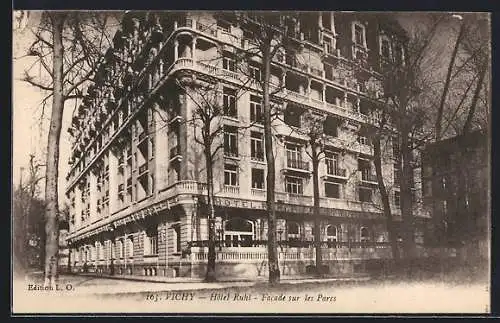 AK Vichy, Hotel Ruhl, Facade sur les Parcs